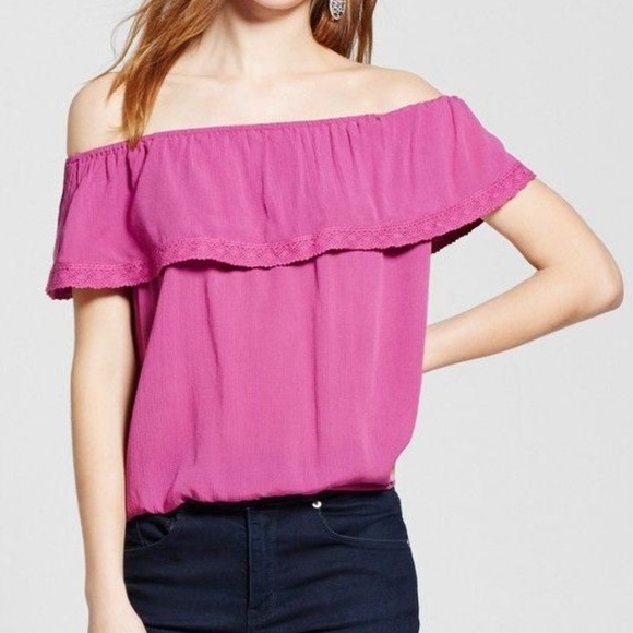 NEW Navy Floral Off-Shoulder Ruffle Tank Top XL - Picture 6 of 7